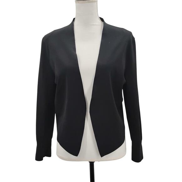 MM LaFleur Sant Ambroeus Jardigan Cardigan Jacket Open Front Black Size XL - Picture 2 of 8
